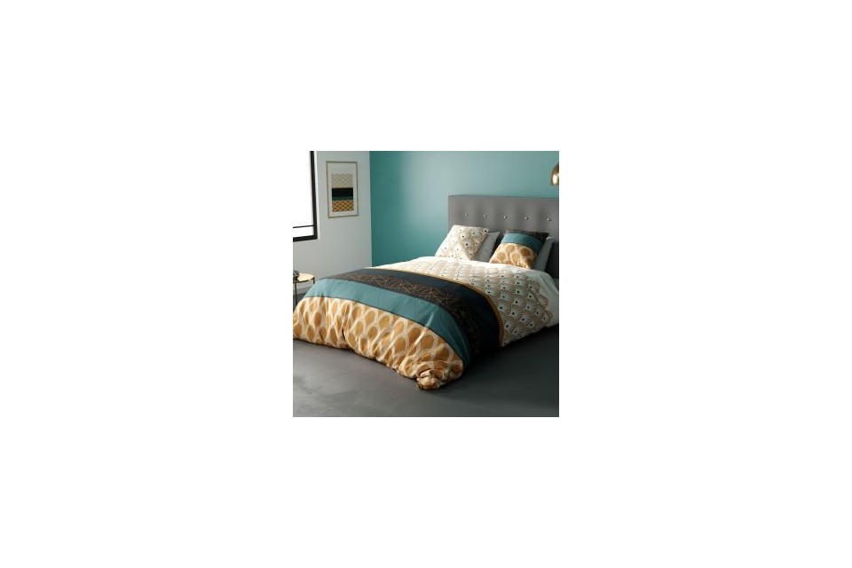 Parure de lit 140x200 cm 100% Coton 57 fils Bangui