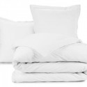 Parure de lit 220x240 cm 100% Coton 57 fils Blanc