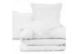 Parure de lit 220x240 cm 100% Coton 57 fils Blanc