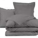 Parure de lit 200x200 cm 100% Coton 57 fils Anthracite