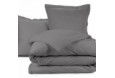 Parure de lit 220x240 cm 100% Coton 57 fils Anthracite