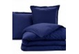 Parure de lit 140x200 cm 100% Coton 57 fils Bleu Marine