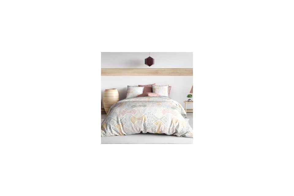 Parure de lit 220x240 cm 100% Coton 57 fils Tangram